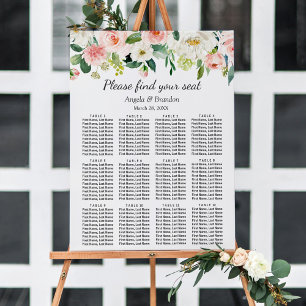 Hochzeitsdiagramm für die Hochzeitskizze im Aquare Poster