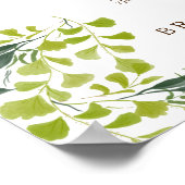 Hochzeitsdiagramm für Fern Pepper Tree-Blätter Poster (Ecke)