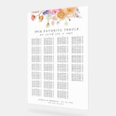 Hochzeitsdiagramm für helle Wasserfarben Acrylschild (Winkel)