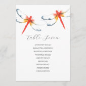 Hochzeitsdiagramm für Rote Dragonfly Einladung (Vorderseite)