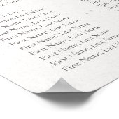 Hochzeitsdiagramm für Wasserfarben Poster (Ecke)