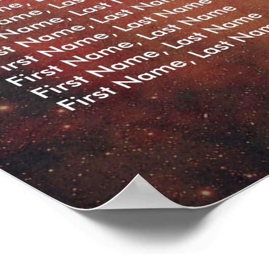 Hochzeitsdiagramm Galaxy Nebula Konstellationen Poster (Ecke)
