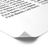 Hochzeitsdiagramm mit rosa blauen Blütenblättern Poster (Ecke)