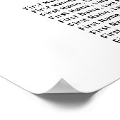 Hochzeitsdiagramm von Burgund Roter Flora mit 19 T Poster (Ecke)