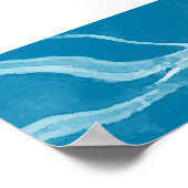 Hochzeitsdiagramm zum Blue Ocean Beach Poster (Ecke)