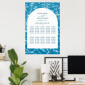 Hochzeitsdiagramm zum Blue Ocean Beach Poster (Heimbüro)