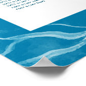 Hochzeitsdiagramm zum Blue Ocean Beach Poster (Ecke)