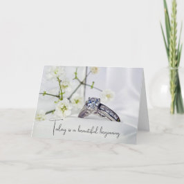 Hochzeitsdiamanten und Blume Karte