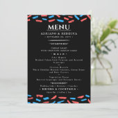 Hochzeitsdinner-Menü Menükarte (Stehend Vorderseite)