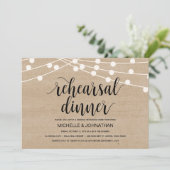 Hochzeitsdinner Probe Einladung (Stehend Vorderseite)