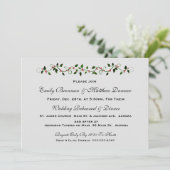 Hochzeitsdinner Probe Einladung (Stehend Vorderseite)