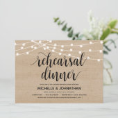 Hochzeitsdinner Probe Einladung (Stehend Vorderseite)