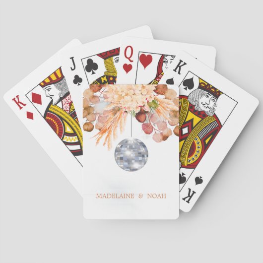 Hochzeitsdisco Ball Elegante Eleganz Spielkarten (Rückseite)
