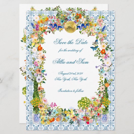 Hochzeitsdisko oder Save the Date Garden Disco (Vorne/Hinten)