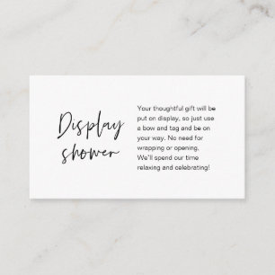 Hochzeitsdisplay-Dusche, Modern Minimalistisch Begleitkarte