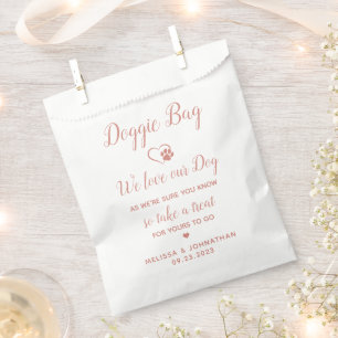 Hochzeitsdoggie Personalisieren Rose Gold Haustier Geschenktütchen