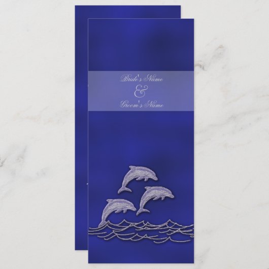 Hochzeitsdolphin Einladung (Vorne/Hinten)