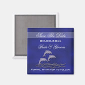 Hochzeitsdolphin "Save the Date" Magnet (Vorderseite/Rückseite)