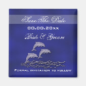 Hochzeitsdolphin "Save the Date" Magnet (Vorne)