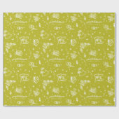 Hochzeitsdoodles anpassbares Design Geschenkpapier (Flach)