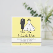 Hochzeitsdoodles | Save The Date (Stehend Vorderseite)