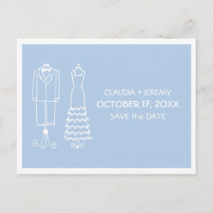 Hochzeitsdoodles Save The Date Ankündigungspostkarte