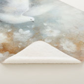 Hochzeitsdove Floral Sherpa Blanket Sherpadecke (3/4)