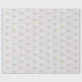 Hochzeitsdoven und Ringe auf Silber Geschenkpapier (Flach)