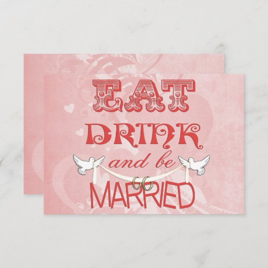 Hochzeitsdoves-UAWG Einladung (Vorne/Hinten)