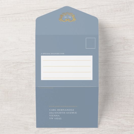 Hochzeitsdrossel All In One Einladung (Außenbereich)