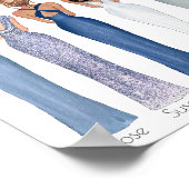 Hochzeitsdruck, Hochzeitsgeschenk, Hochzeitsposter Poster (Ecke)