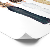 Hochzeitsdruck, Hochzeitsgeschenk, Hochzeitsposter Poster (Ecke)