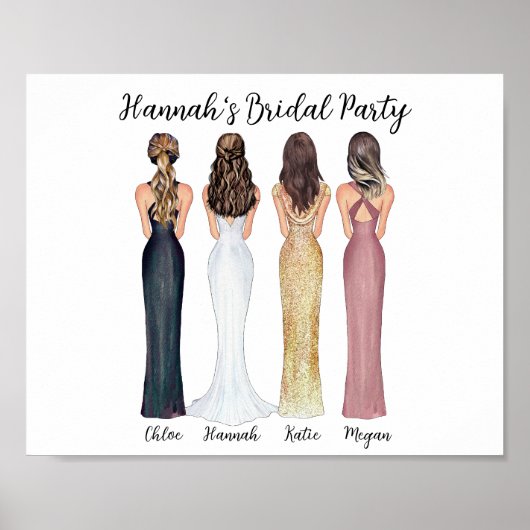 Hochzeitsdruck, Hochzeitsgeschenk, Hochzeitsposter Poster (Vorne)