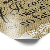 Hochzeitsdruck in Burlap- und Lace-Memorial Fotodruck (Ecke)