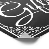 Hochzeitsdruck "Karte und Geschenktafel Poster (Ecke)