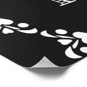 Hochzeitsdruck "Sitzplatz auswählen" Poster (Ecke)