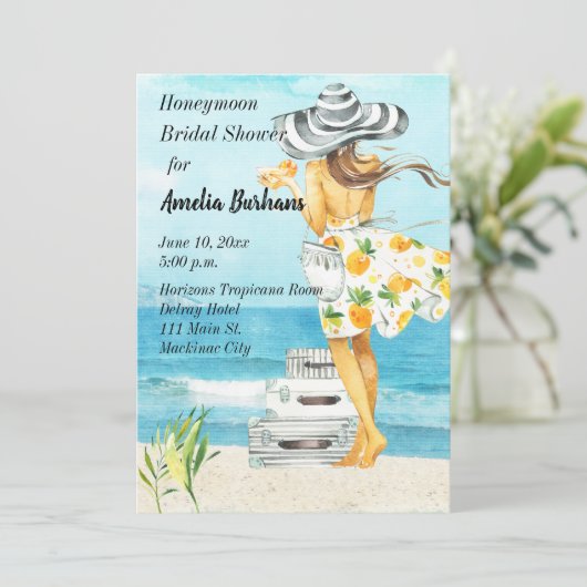 Hochzeitsdusche Einladung (Stehend Vorderseite)