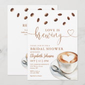 Hochzeitsdusche Einladung mit QR Code für Love Is  (Vorne/Hinten)