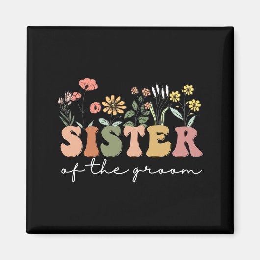 Hochzeitsdusche für Schwester von Braut Schwester  Magnet (Vorne)
