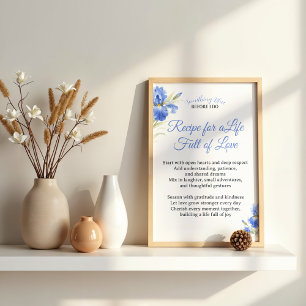 Hochzeitsdusche-Geschenkrezept für ein Leben volle Poster