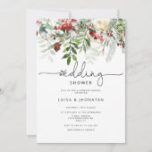 Hochzeitsdusche im Winter Einladung (Vorderseite)