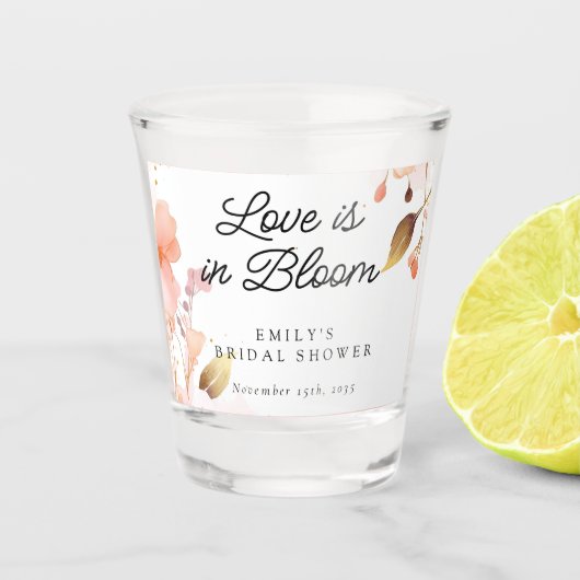 Hochzeitsdusche Love in Bloom Schnapsglas (Vorderseite)