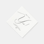 Hochzeitsdusche mit Schrift-Typografie Sie hat Ja  Serviette (Ecke)