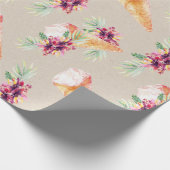 Hochzeitsdusche oder Geburtstags-Blumenverpackungs Geschenkpapier (Ecke)