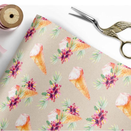 Hochzeitsdusche oder Geburtstags-Blumenverpackungs Geschenkpapier