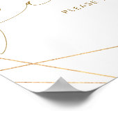 Hochzeitsegler Geometrische Grüne Goldene Bridal Poster (Ecke)