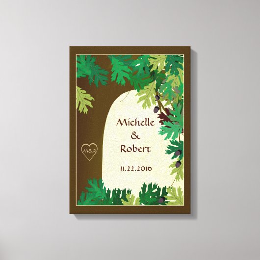Hochzeitseiche Tree Maßgeschneiderte Leinwand (Vorderseite)