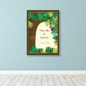 Hochzeitseiche Tree Maßgeschneiderte Leinwand (Insitu (Holzboden))