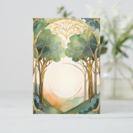 Hochzeitseingang Wald Art Nouveau Einladung