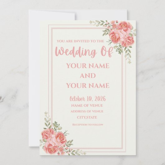 Hochzeitseinladung (Vorderseite)